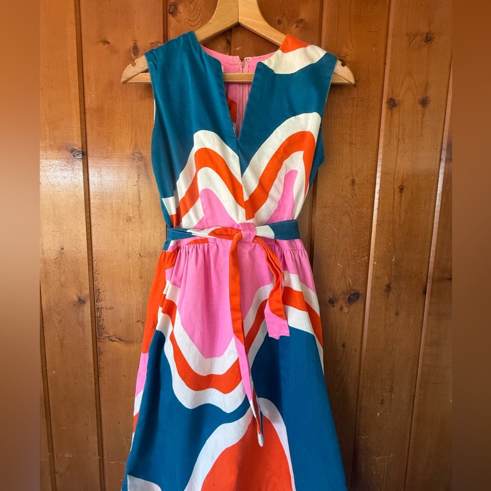 Malia Vintage Geometric Wave Women's Dress